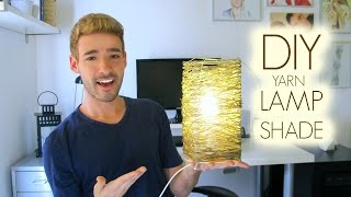 DIY YARN LAMP SHADE  DAN [upl. by Assilym]