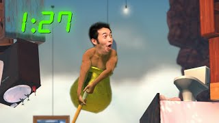 Getting Over It Speedrun In 127768 [upl. by Suiravad700]