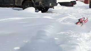 Rc snowmobile 2019 Polaris RMK wheelies for days [upl. by Nosirrag]