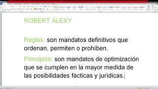 Robert Alexy que son reglas y que son principios en Filosofía del derecho en Colombia [upl. by Mcdougall457]