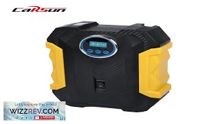 CARSUN 120W Portable Air Compressor Digital Tire Inflation Pump with LED Light Review [upl. by Haleelahk]