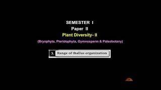 3 Range of thallus organization in Bryophytes [upl. by Highams565]