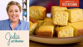 How to Make Honey Cornbread  Julia at Home [upl. by Sabina]