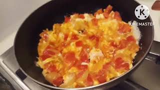 Stir fried tomatoes with eggs yummy food [upl. by Frisse]