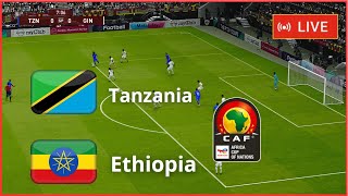 Tanzania vs Ethiopia live today Africa Cup qualifiers full match Football simulation Gameplay PC pes [upl. by Arymahs]