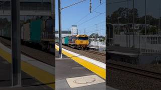 PN005 8UP9 passing Carseldine station with town hornshow [upl. by Enomis]