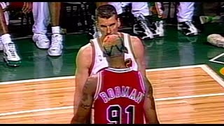 Dennis Rodman Heated Moments 1996 NBA Finals [upl. by Enyrhtac]