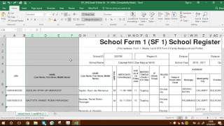 DepEd School Form 1 proper formatting [upl. by Ailyn]