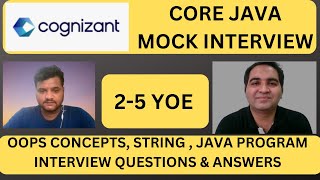 Cognizant Java Interview Questions  Core Java Interview Questions [upl. by Adiaroz554]