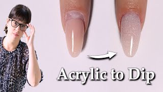 How To RefillInfill Acrylic Nails with Dip Powder Watch Me Work ENG [upl. by Annola870]