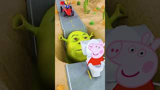 🎃 Jumping Over Giant Pit with Shrek Under Road [upl. by Gravante]