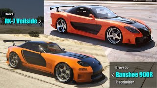 GTA V Cars vs FampF cars Updated2  Tokyo Drift amp FampF4 [upl. by Lled]