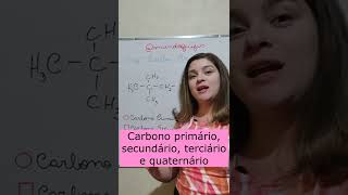 Carbono primário secundário terciário e quaternário  Dica de química orgânica shorts [upl. by Silado321]