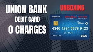 UNION DEBIT CARD UNBOXING  NO DEBIT CARD CHARGES  VISA DEBIT CARD  payment card bank union [upl. by Auot595]