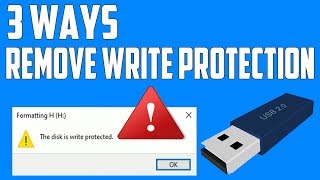 3 Ways Remove Write Protection From USB Pendrive  quotThe disk is write protectedquot Fix [upl. by Maximilien]