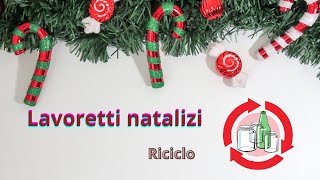 3 idee per riciclare vecchi barattoli di vetro per Nataleidee fai da te per lavoretti nataliziDIY [upl. by Dorrehs]