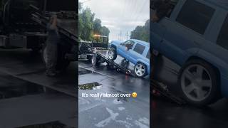 Squatted Truck Towed By Cops Burns Out [upl. by Ressler]