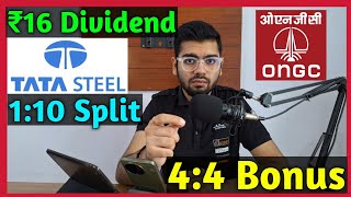 Tata Steel Latest 🚨 ONGC • Stocks Declared High Dividend Bonus amp Split With Ex Dates [upl. by Keppel]