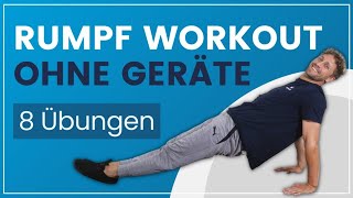 Rumpf Workout ohne Geräte ➡️ 8 Übungen für Zuhause [upl. by Faye155]