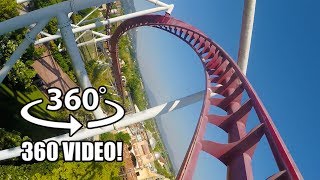 Shock VR 360 Roller Coaster POV AWESOME Rainbow Magicland Italy [upl. by Sands]