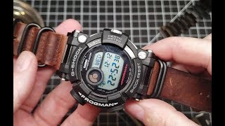 How to install NATO ZULU Bracelet on Frogman GWFD1000 Frogman using JaysAndKays Adapters [upl. by Irim]