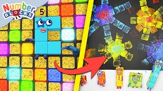 Stampolines coloridos 🌈 Aprende Matemáticas y Colores  Numberblocks en Español [upl. by Lindi749]