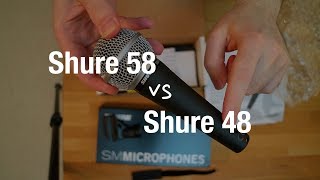 Shure SM48 vs Shure SM58  Dynamische Mikrofone Vergleich [upl. by Morten635]