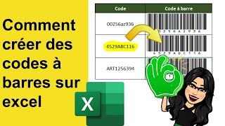 Comment créer des codes à barres sur excel [upl. by Eldin]