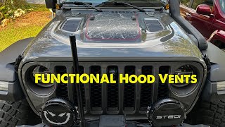 Keeping The Jeep Eco Diesel Cool With Functional Hood Vents From Valkyrie Off Road [upl. by Verene]