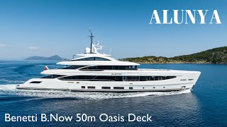 ALUNYA Yacht  BENETTI BNOW 50M OASIS DECK SUPERYACHT TOUR [upl. by Nimajneb806]