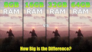 8GB vs 16GB vs 32GB vs 64GB RAM  Test in 11 Games in 2023  any Difference [upl. by Redla836]