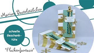 Schnelle Geschenktüte quotFlockenzauberquot von Stampin´ Up [upl. by Norok396]