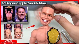 DIY John Cena Bobblehead Clay Sculpture with Championship Belt  StepbyStep Tutorial [upl. by Nonna]