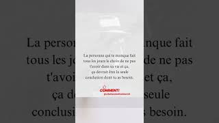 La personne qui te manque motivation citation trending youtube youtubeshorts shorts short [upl. by O'Hara]