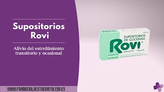 Supositorios Rovi  Alivio del Estreñimiento ocasional  Farmacia Online La Estación [upl. by Brenden]