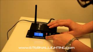 XTMitter Pro Wireless DMX Transmitter set up and use with Eternal Lighting Products [upl. by Albarran]