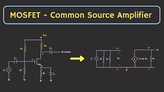 MOSFET Common Source Amplifier  Small Signal Analysis  Voltage Divider Bias [upl. by Cliff536]