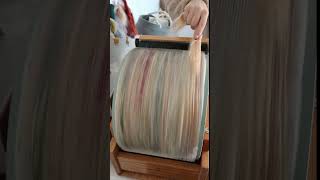 SLOW AUTUMN LIFE Part 1 🍁 Carding an Art Batt with Vegan Fibers  Making Yarn [upl. by Eniamerej941]