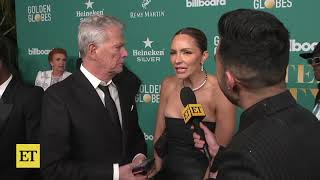 Kat McPhee talks about prodigy son at 2024 Golden Globes [upl. by Inihor]