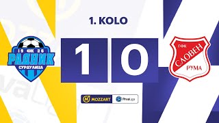 Mozzart Bet Prva liga Srbije 202425  1Kolo RADNIK – SLOVEN 10 10 [upl. by Siram]