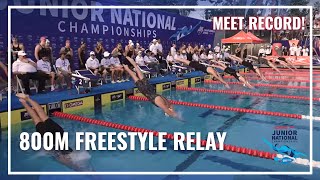 NEW MEET RECORD for Long Island Aquatic Club in Womens 800 Free Relay 2023 Speedo Junior Nationals [upl. by Idleman]