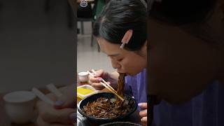 Sneak peek at Jajangmyeon mukbang shorts [upl. by Demott]