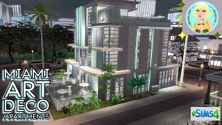 Miami Art Deco Luxury Apartments Speed Build Sims 4 [upl. by Agueda]