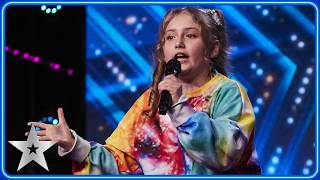 9yearold POWERHOUSE Immi Davis has us SPELLBOUND  Unforgettable Audition  Britains Got Talent [upl. by Lenahs]