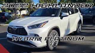 2022 Toyota Highlander Hybrid Platinum Overview [upl. by Annwahs654]