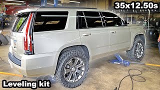 LEVELED TAHOE ON 35x1250s  Lifted Trucks  Squatted Trucks [upl. by Emmett]