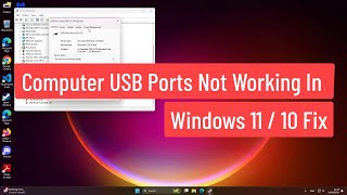 USB Ports Not Working In Windows 1110 Fix [upl. by Ahsitaf846]