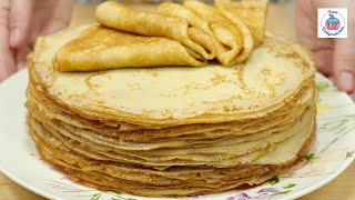 Тонкие ажурные БЛИНЧИКИ на молоке и кипятке🥞 Блины с ветчиной и сыром Масленица 2024 [upl. by Aivonas807]