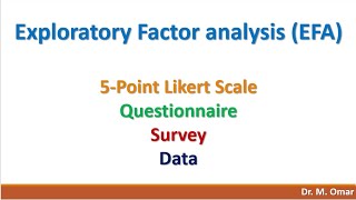 Exploratory Factor Analysis EFA [upl. by Findley400]