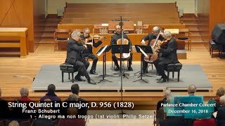 Emerson Quartet amp cellist David Finckel Schubert’s String Quintet in C D 956 OpPosth 163 [upl. by Arammahs]